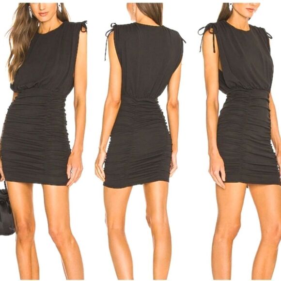 Michael Costello X Revolve Kirsten Sleeveless Mini Dress Black Size XS New